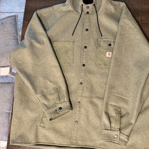 Carhartt Men's Olive Rain Defender Jacket - Picture 1 of 5